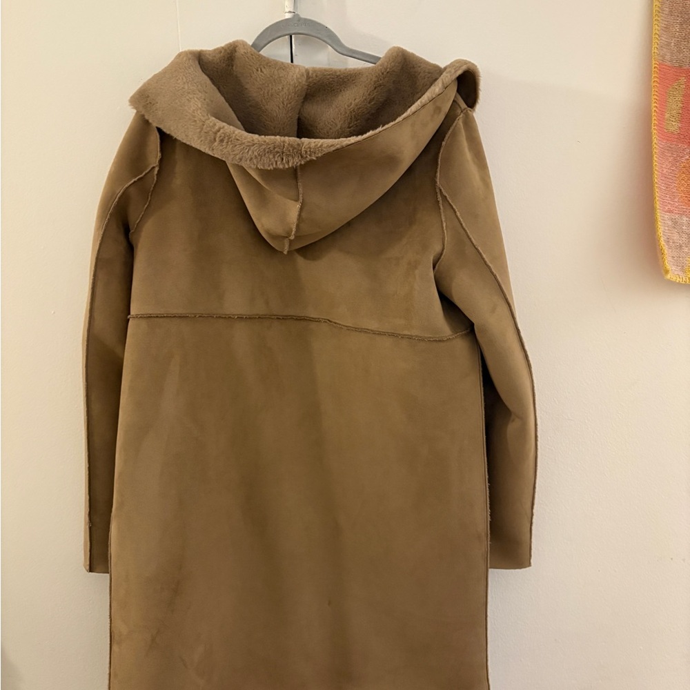Zara reversible faux fur Hooded Coat - Picture 11 of 11